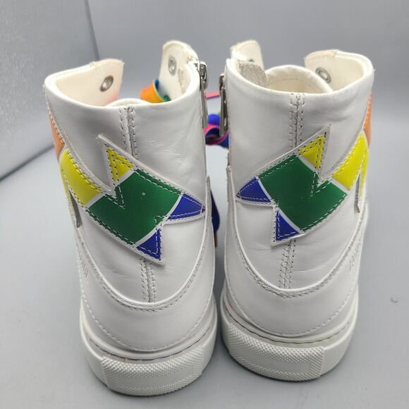 Zadig & Voltaire High Flash Sneakers Rainbow Pride Flash high-top Sz US 7 37 New - Picture 6 of 10